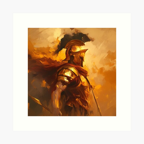 Aperçu de l'œuvre Guerrier Spartiate créée et vendue par SMARTKIT  DESIGNAGENCY.