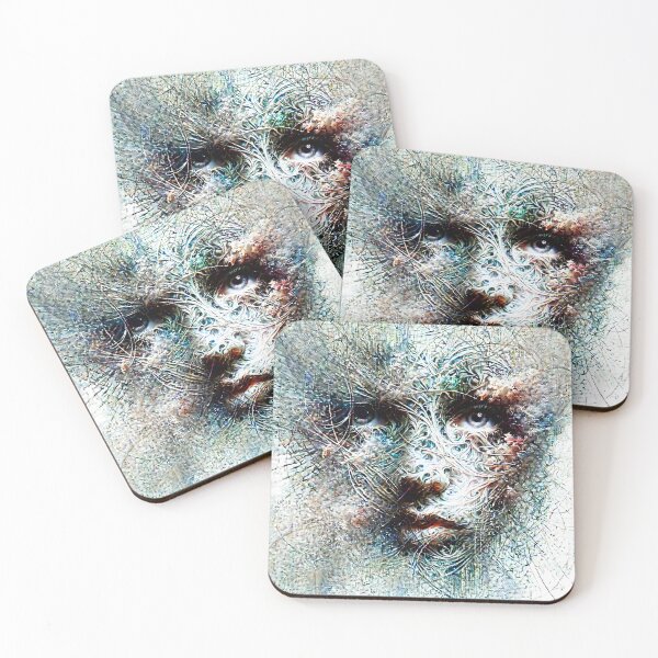 Item preview, Unraveled Portrait - Fragmented Abstract Portrait in Surreal Style designed and sold by Traloch O'Laoi.