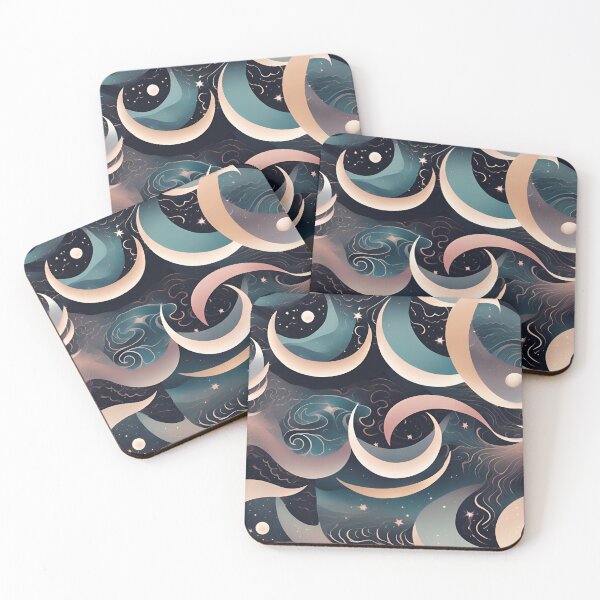 Item preview, Lunar Echoes - Abstract Lunar Phases with Echoing Patterns designed and sold by Traloch O'Laoi.