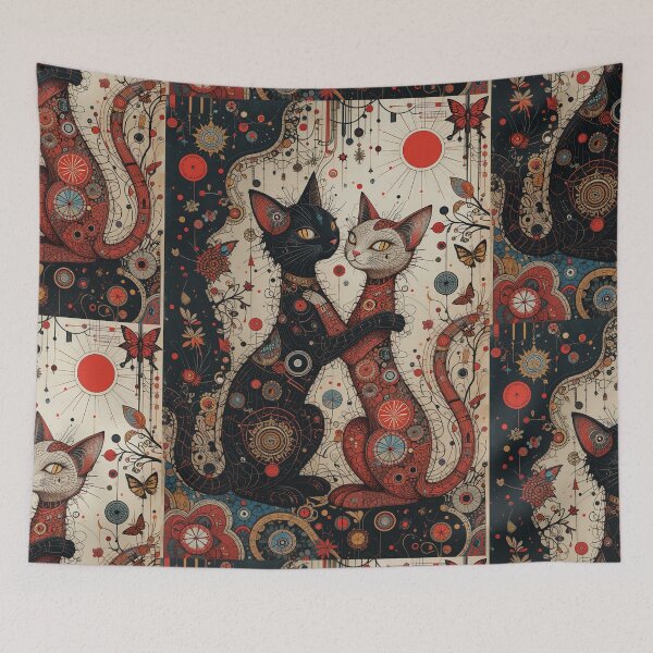 Item preview, Kawaii Cat Lovers Retro Illustration Vintage Doodle Art designed and sold by Witty Shirts.