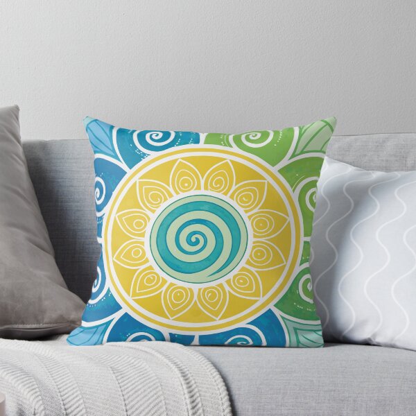 Artikelvorschau, Spiralmandala | Harmonisches Design in Blau, Grün und Gelb entworfen und verkauft von charlypicazo.