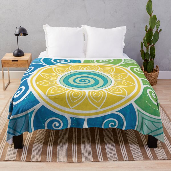 Artikelvorschau, Spiralmandala | Harmonisches Design in Blau, Grün und Gelb entworfen und verkauft von charlypicazo.