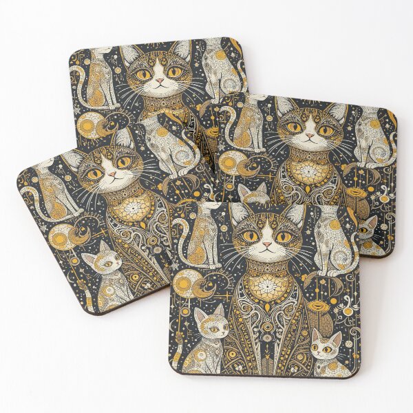 Item preview, Kawaii Yellow Cats Retro Illustration Vintage Doodle Art designed and sold by Witty Shirts.