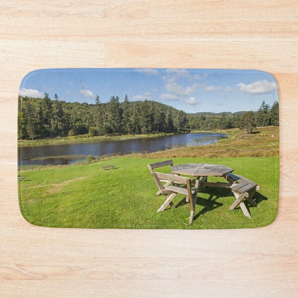 Item preview, Table with a View: Serene Lakeside Picnic Spot designed and sold by David Patterson.