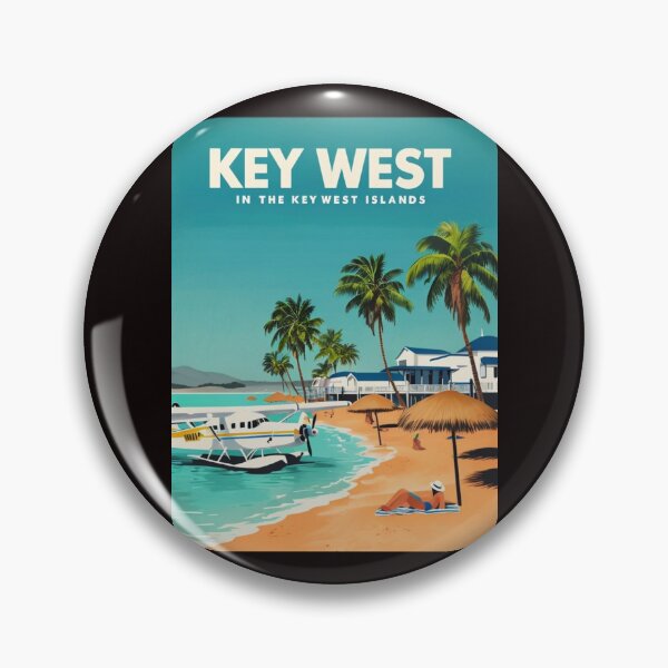 Item preview, Vintage Travel Poster Illustrating Key West Tropical Paradise designed and sold by Aise06.