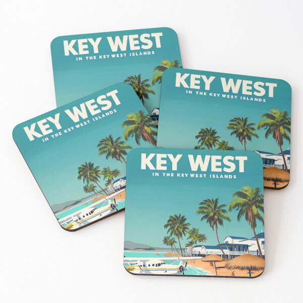 Item preview, Vintage Travel Poster Illustrating Key West Tropical Paradise designed and sold by Aise06.