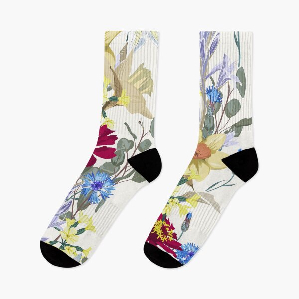 Item preview, Seamless pattern with spring flowers on white background, floral illustration in modern style.  designed and sold by MatyKotiv.