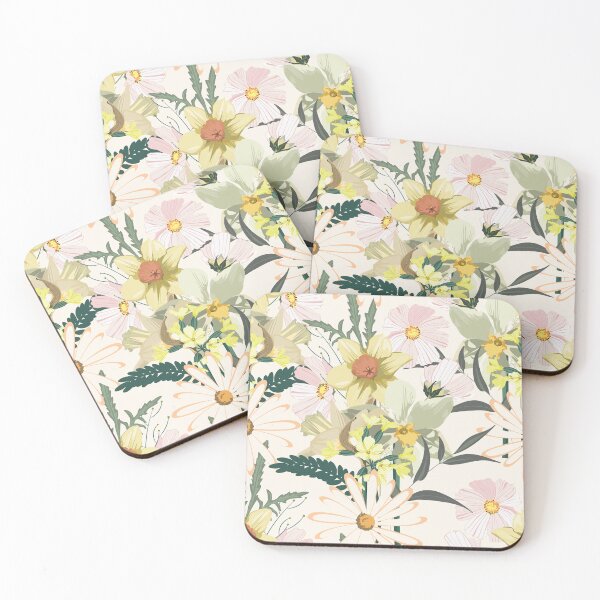 Item preview, Seamless pattern with flowers narcissus, tulips, floral illustration in modern style. designed and sold by MatyKotiv.
