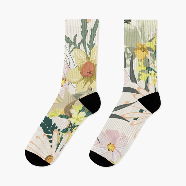 Item preview, Seamless pattern with flowers narcissus, tulips, floral illustration in modern style. designed and sold by MatyKotiv.