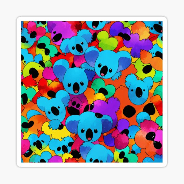 Item preview, Koala mania in vibrant colours  designed and sold by AussieConcepts.