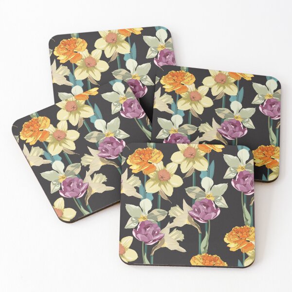 Item preview, Seamless pattern with flowers narcissus, tulips, floral illustration in modern style.  designed and sold by MatyKotiv.