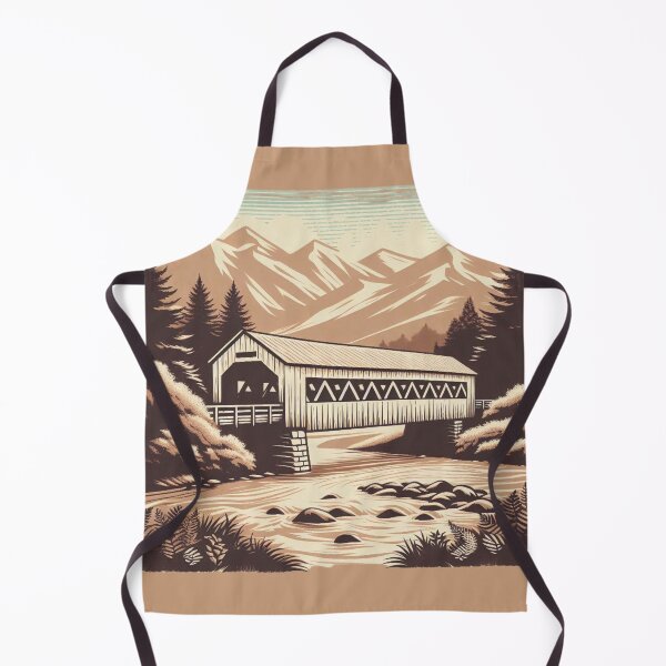 Item preview, Rustic Covered Bridge Silhouette, Scenic Countryside Charm designed and sold by aruntrendz.