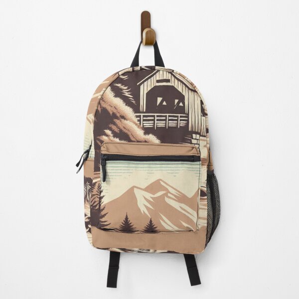 Item preview, Rustic Covered Bridge Silhouette, Scenic Countryside Charm designed and sold by aruntrendz.