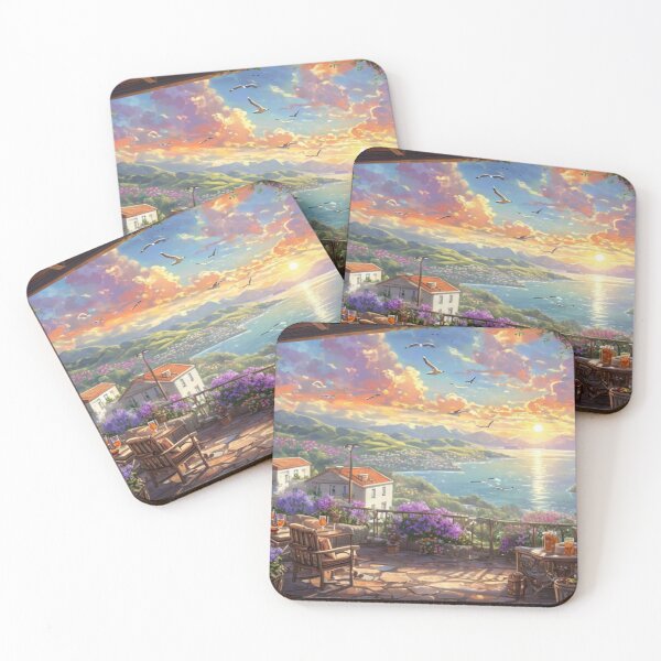 Item preview, Picturesque Terrace Scene At Sunset From Wooden Porch designed and sold by Aise06.