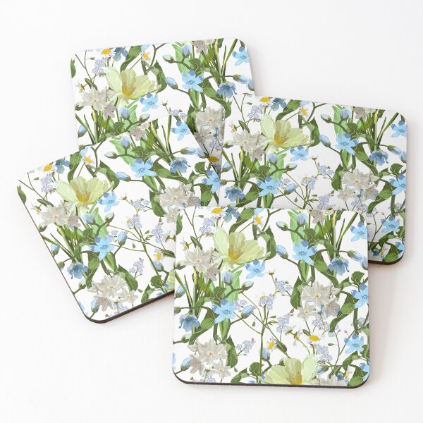 Item preview, Seamless pattern with flowers narcissus, tulips, floral illustration in modern style. designed and sold by MatyKotiv.
