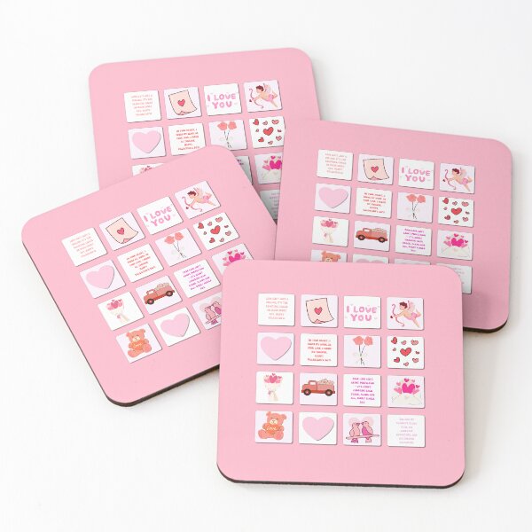 Item preview, Valentine's Day Love Icons | 3D Effect Mini Illustrations & Quotes | Romantic print design designed and sold by Rainbow Paws Garden.