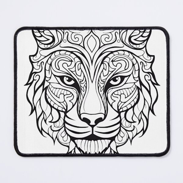 Item preview, Tiger #7 Coloring Page Pattern  designed and sold by DavidColoring.