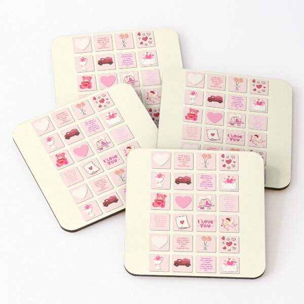 Item preview, Love Valentine's Day Love Icons | 3D Effect Mini Illustrations & Quotes | Romantic print design designed and sold by Rainbow Paws Garden.