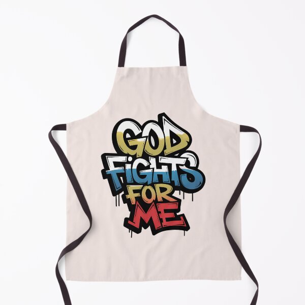 Item preview, God Fights for Me Graffiti Street Art Christian Bible Verse Typography designed and sold by  KnitLuv.