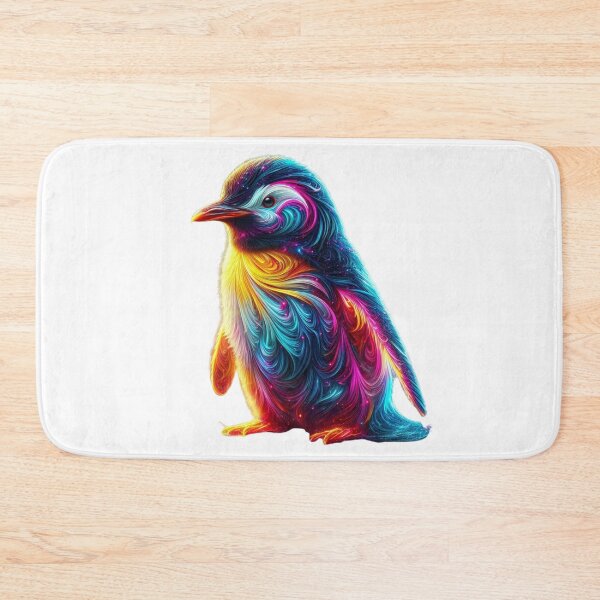 Item preview, Galactic Glow Penguin – A Cosmic Splash of Color designed and sold by GloriousArtSKD.