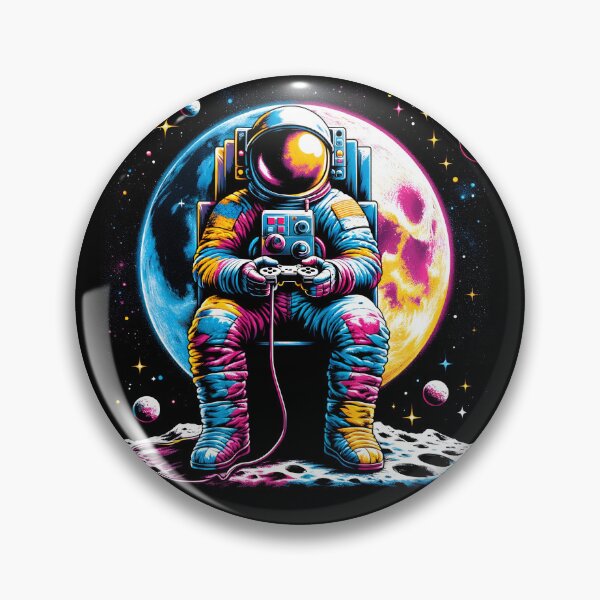Artikelvorschau, Astronaut spielt Videospiel Gaming Nerd entworfen und verkauft von Kimberley King Art King Art.