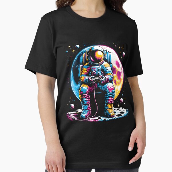 Artikel-Vorschau von Astronaut spielt Videospiel Gaming Nerd, designt und verkauft von Kimberley King Art  King Art.