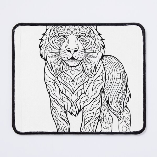 Item preview, Tiger #8 Coloring Page Pattern  designed and sold by DavidColoring.