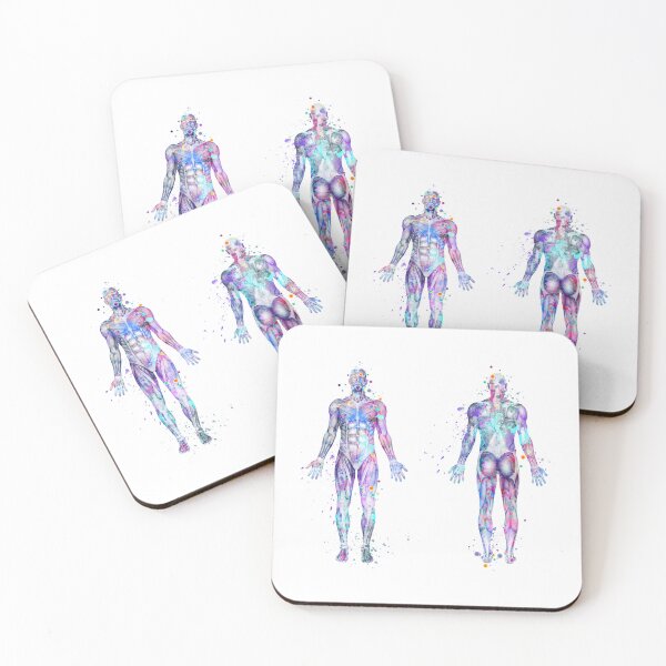Item preview, Human Muscle Anatomy Watercolor Art designed and sold by LotusGifts.
