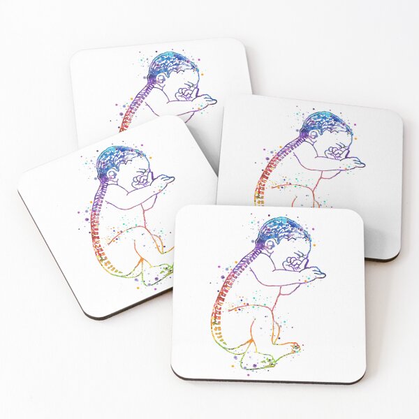 Item preview, Baby Spine Anatomy Watercolor Artwork designed and sold by LotusGifts.