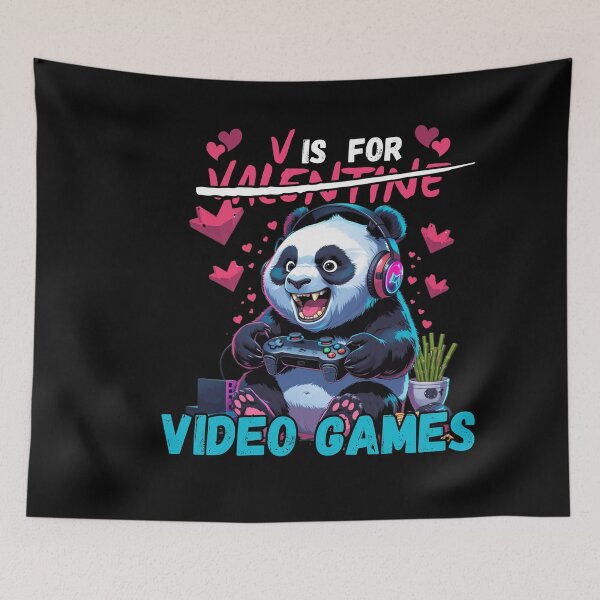 Item preview, V Is For Video Games Valentines Day Gamer designed and sold by diixtarshop.