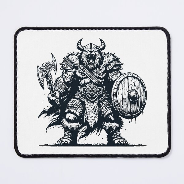 Item preview, War Bear Viking Warrior Outline Vintage designed and sold by TomFrontierArt.