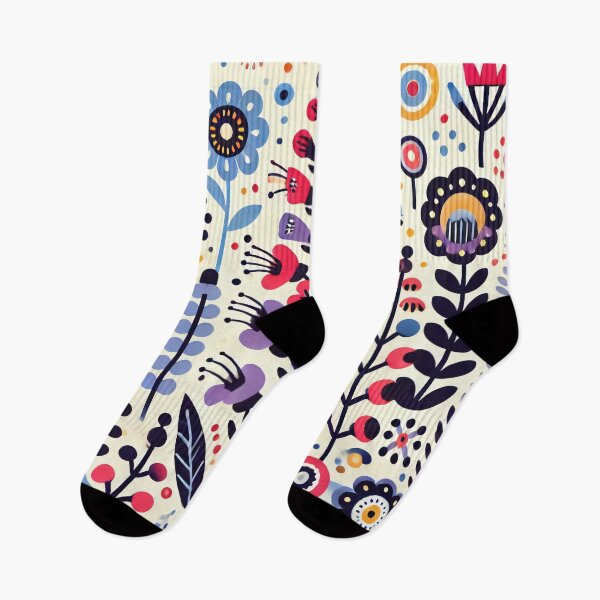 Item preview, Scandinavian Folk Art Lupin Flowers - Colourful Nordic Design by heidiannemorris designed and sold by FOLK ART FUSION by heidiannemorris.