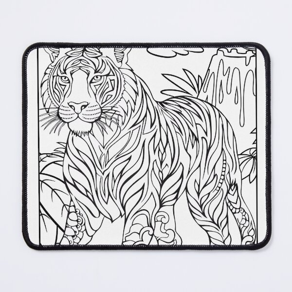 Item preview, Tiger #9 Coloring Page Pattern  designed and sold by DavidColoring.