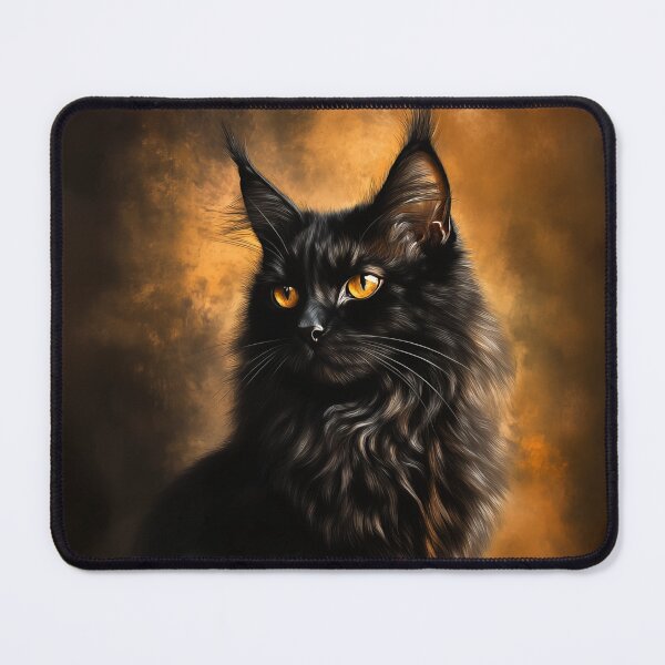 Item preview, Black Maine Coon Cat Portrait designed and sold by PetsArt.