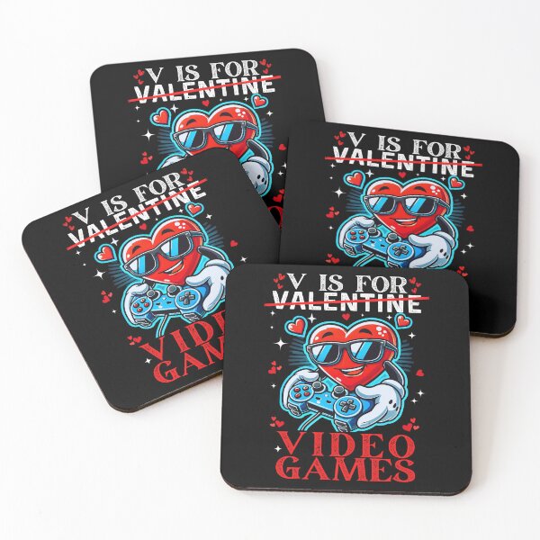 Item preview, Funny For Gamers, V Is For Video Games, Valentine Gift 2025 designed and sold by ArtByKatti.