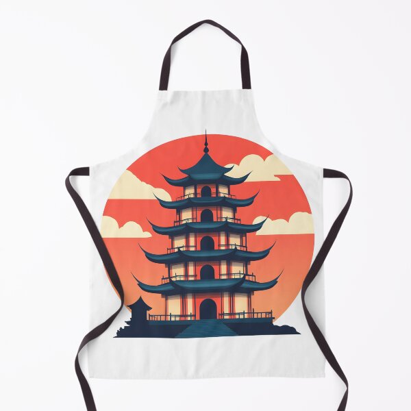 Item preview, a minimalist illustration of Japan using geometric shapes and vibrant earthy tones.  designed and sold by wonderisland.
