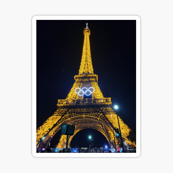 Vista previa del artículo con la obra «La Torre Eiffel se iluminará con motivo de los Juegos Olímpicos de París 2024: una noche para recordar», diseñado y vendido por World-Shop25.