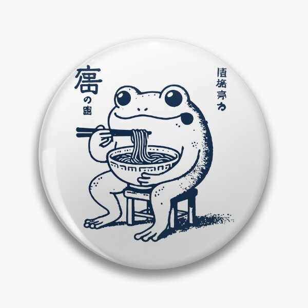 Item preview, Funny Ramen Frog Ukiyo-e Kawaii Retro Aesthetic designed and sold by LuminOrb.