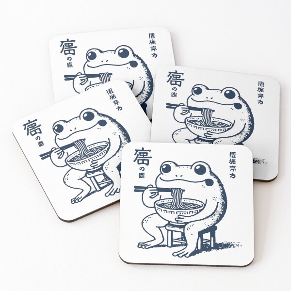 Item preview, Funny Ramen Frog Ukiyo-e Kawaii Retro Aesthetic designed and sold by LuminOrb.