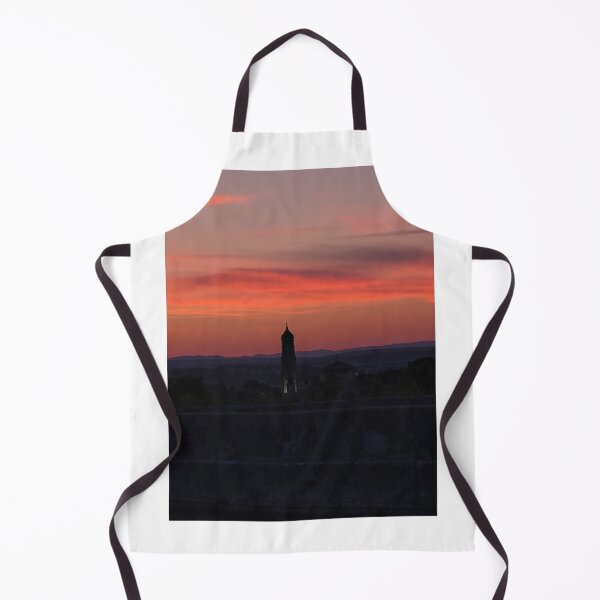 Item preview, Fiery Twilight – A Tower Silhouetted Against a Stunning Sunset designed and sold by World-Shop25.