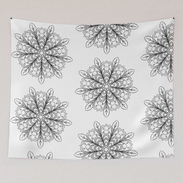 Item preview, Mandala flowers have intricate patterns. designed and sold by lotus2lin.