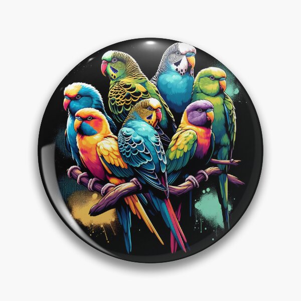 Item preview, Colorful Parakeets Parrot Bird Lover Watcher Birding designed and sold by Kimberley King Art  King Art.