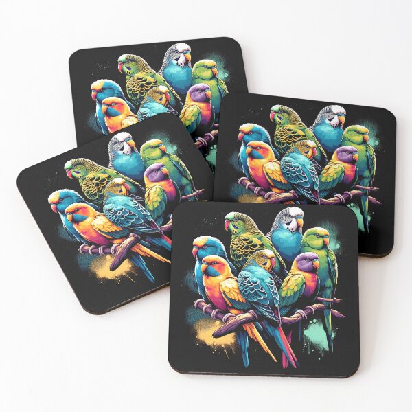 Item preview, Colorful Parakeets Parrot Bird Lover Watcher Birding designed and sold by Kimberley King Art  King Art.
