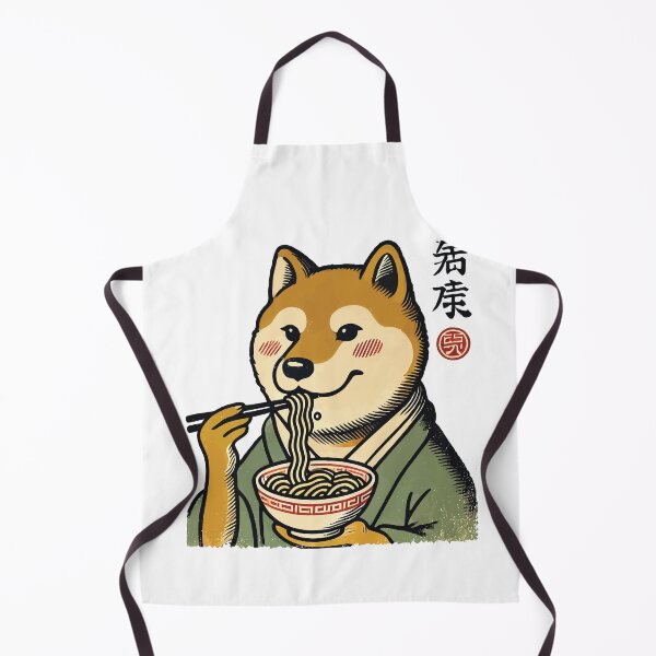 Item preview, Shiba Dog Ramen Noodles Funny Dogs Ukiyo-e designed and sold by LuminOrb.