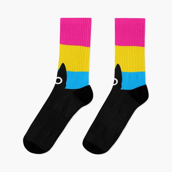 Item preview, gato negro y bandera pansexual designed and sold by Arteliberdade.
