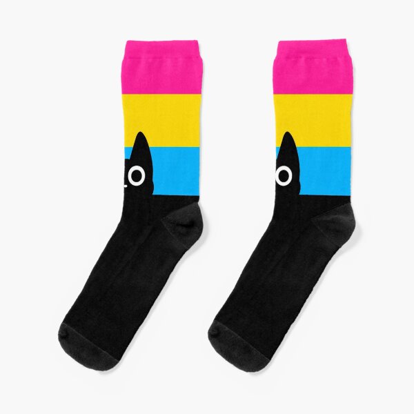 Item preview, black cat and pansexual flag designed and sold by Arteliberdade.