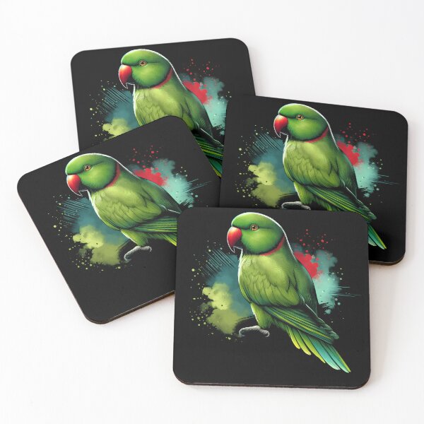 Item preview, Indian Ringneck Parrot Bird Lover Watcher Birding designed and sold by Kimberley King Art  King Art.