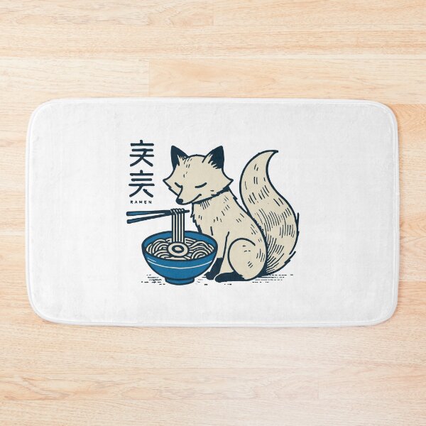 Item preview, Kitsune Ramen Fuchs Kawaii Retro Ukiyo-e Japan designed and sold by LuminOrb.