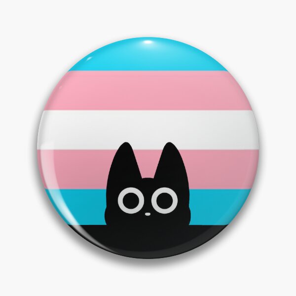 Item preview, black cat and trans flag designed and sold by Arteliberdade.