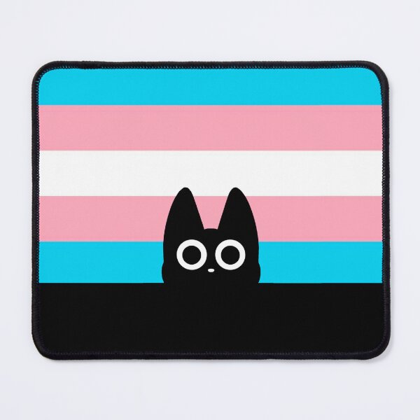 Item preview, black cat and trans flag designed and sold by Arteliberdade.